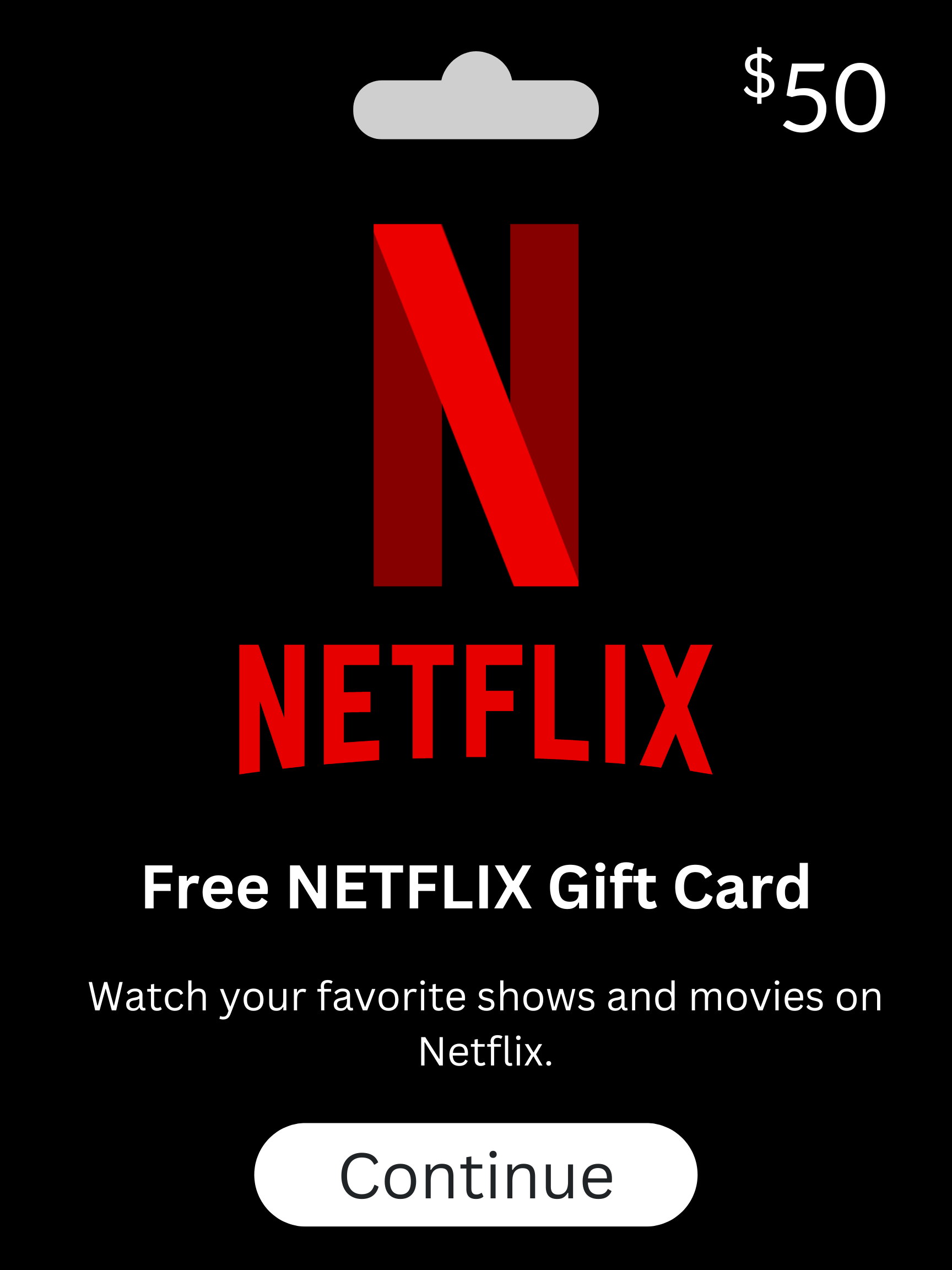 netflix $50 Gift Card